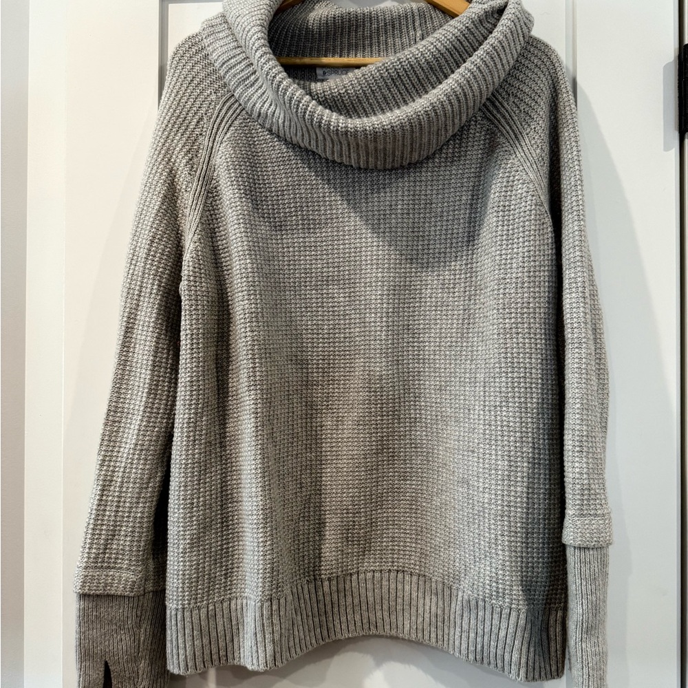 Market & Spruce Gray Cowl Neck Sweater